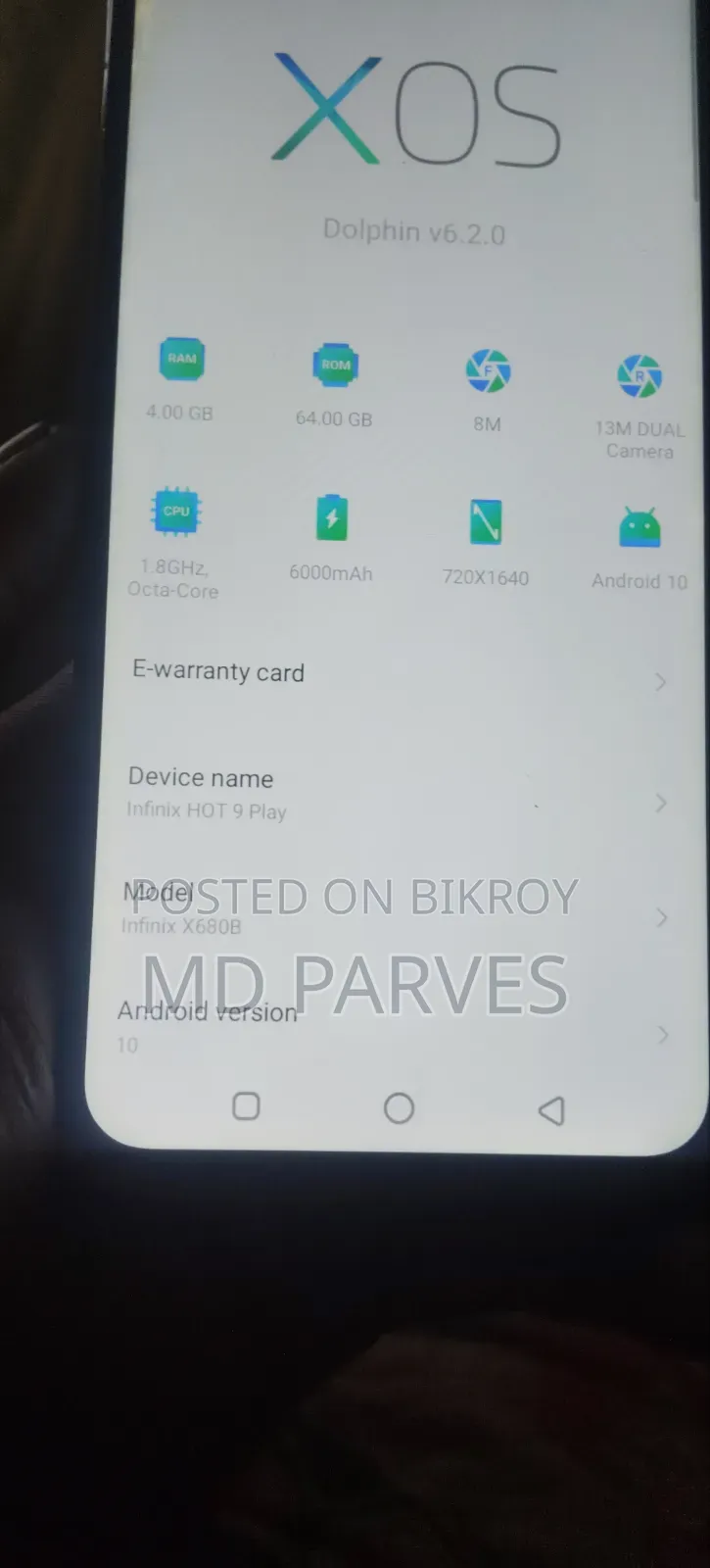 Infinix Hot 9 Play 32 GB Blue