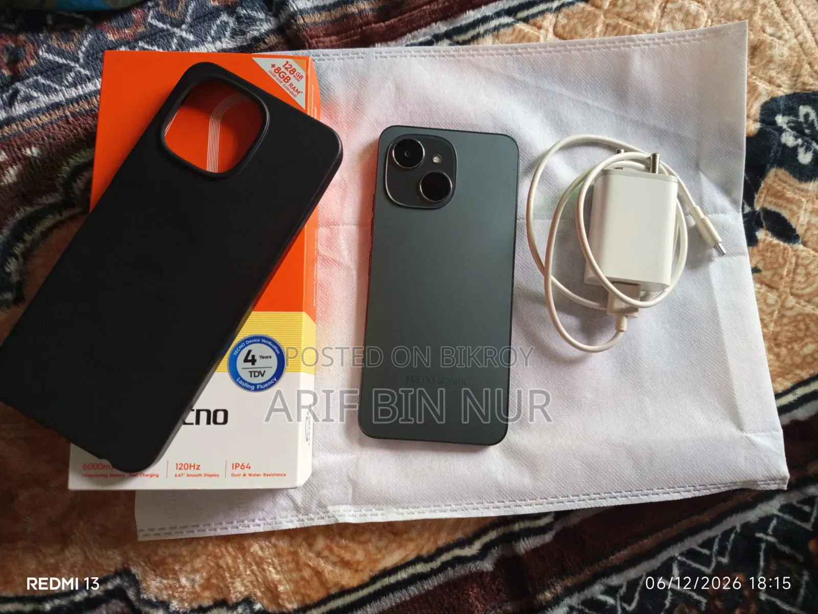 টেকনো স্পার্ক ৪০ ১২৮ জিবি ব্ল্যাক