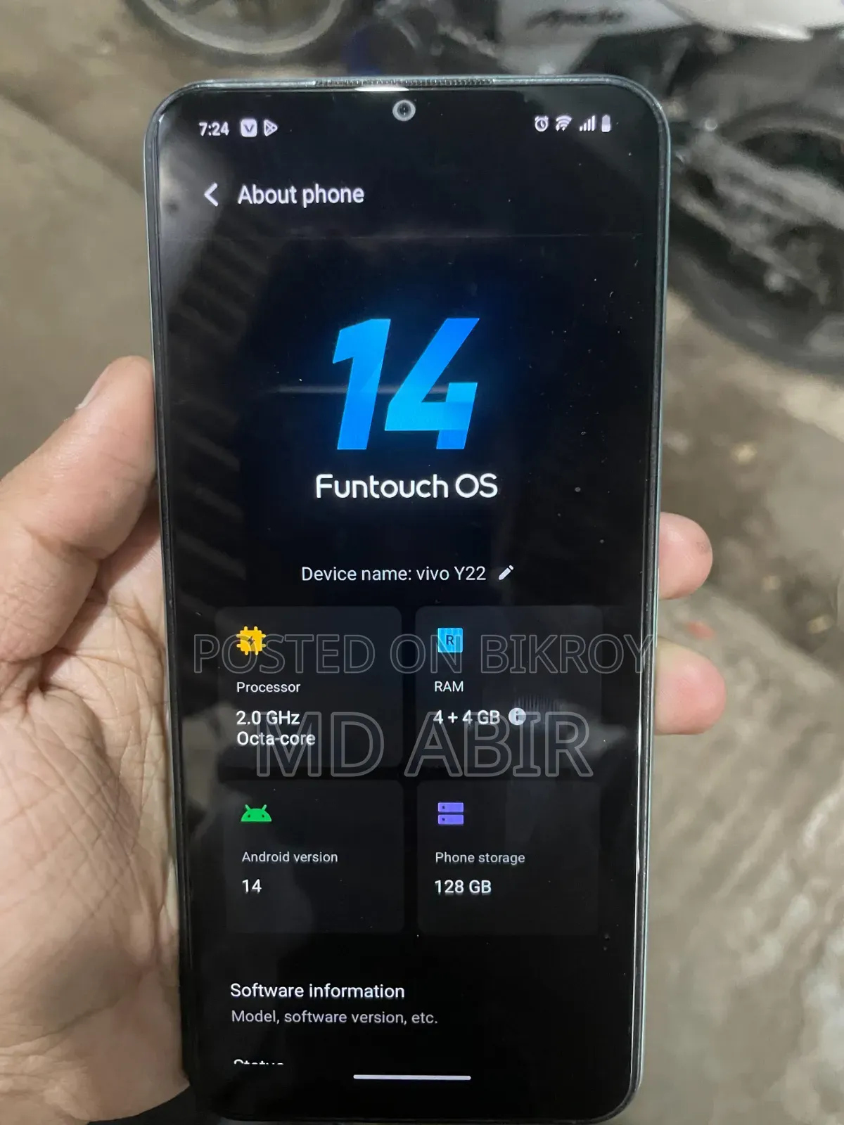 Vivo Y22 128 GB Blue
