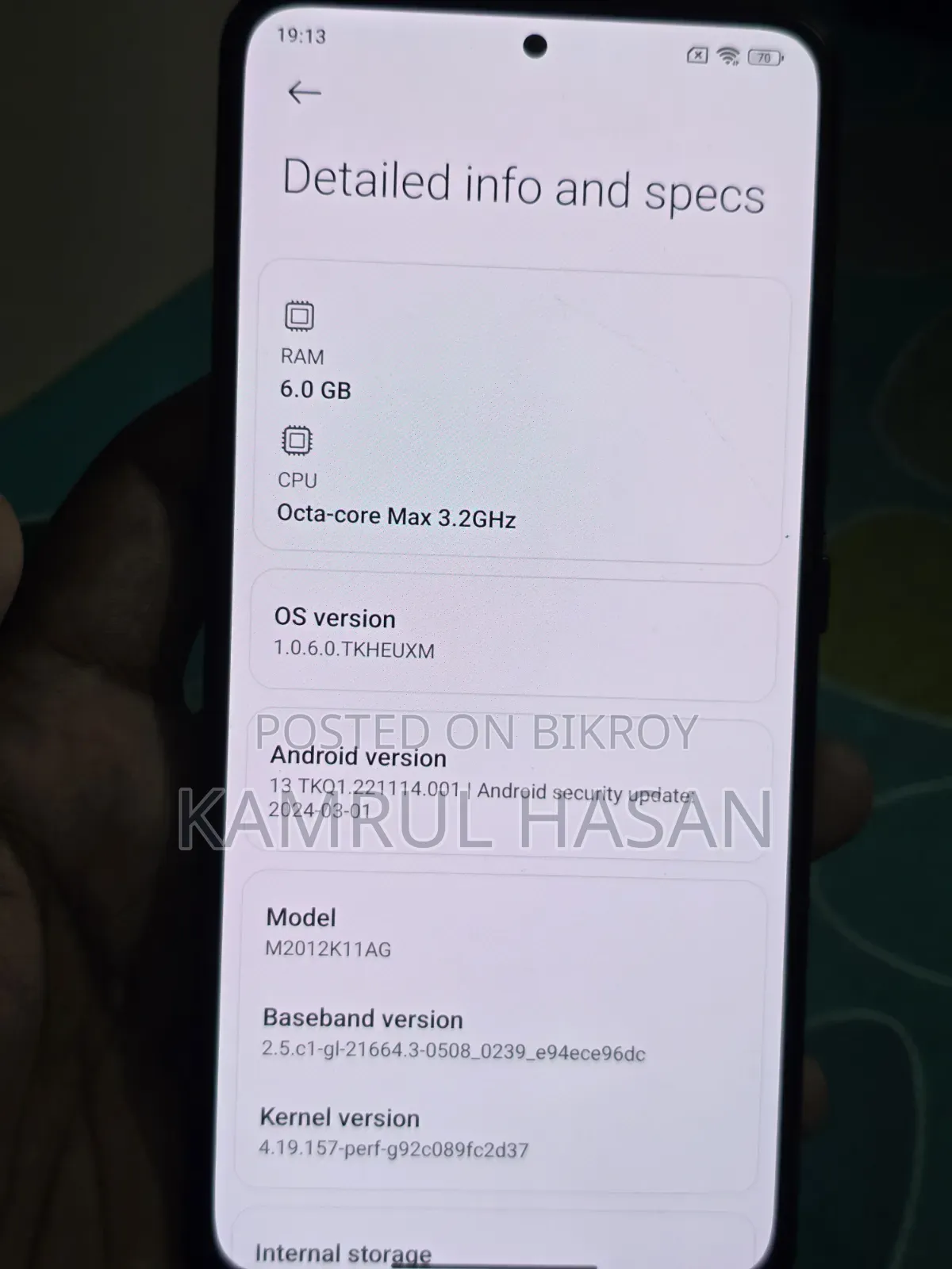 Xiaomi Poco F3 128 GB Black