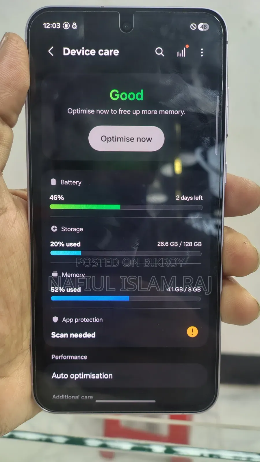 স্যামসাং গ্যালাক্সি এ৫৫ ১২৮ জিবি হোয়াইট