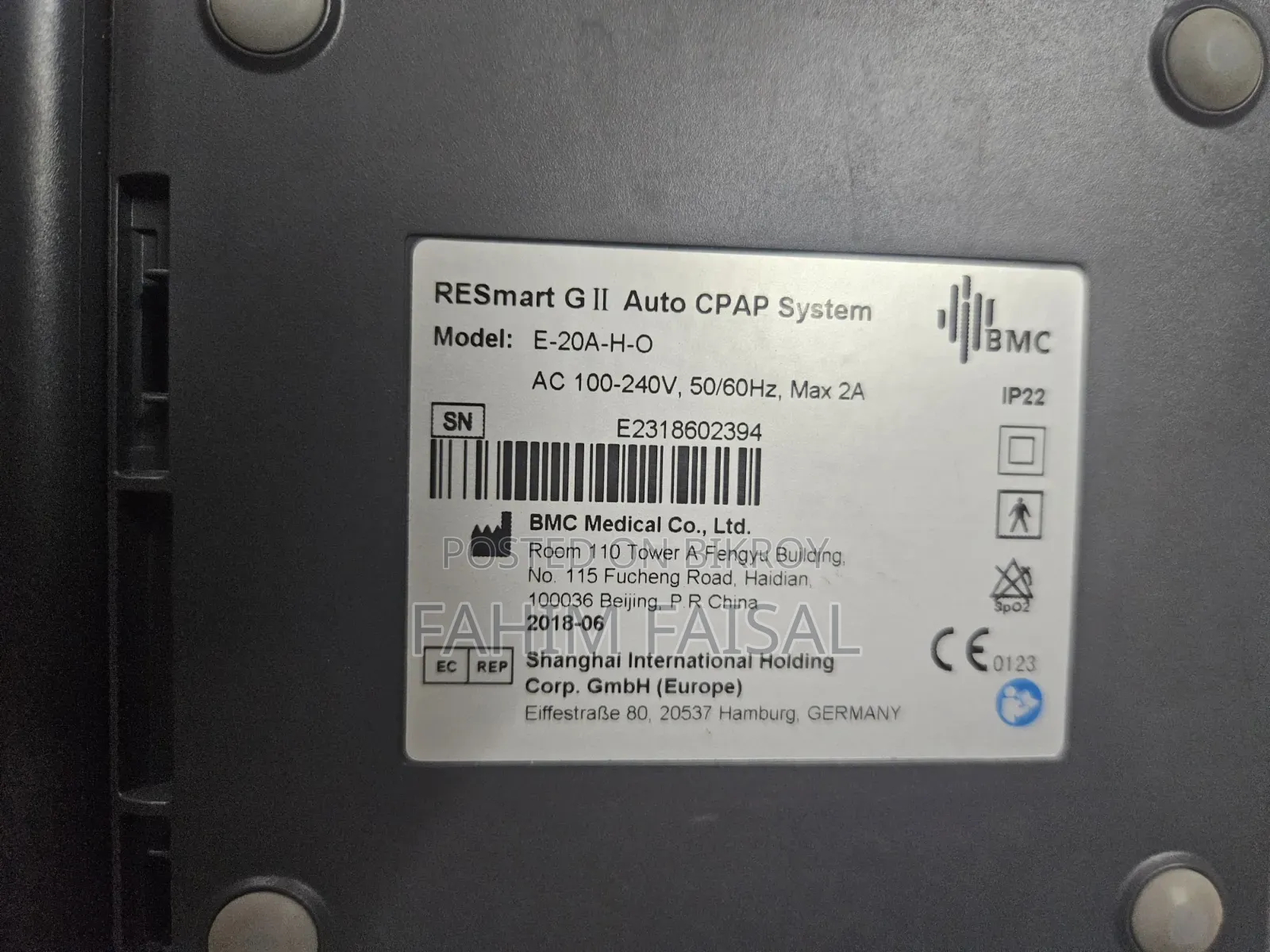 Bmc Cpap E-20a