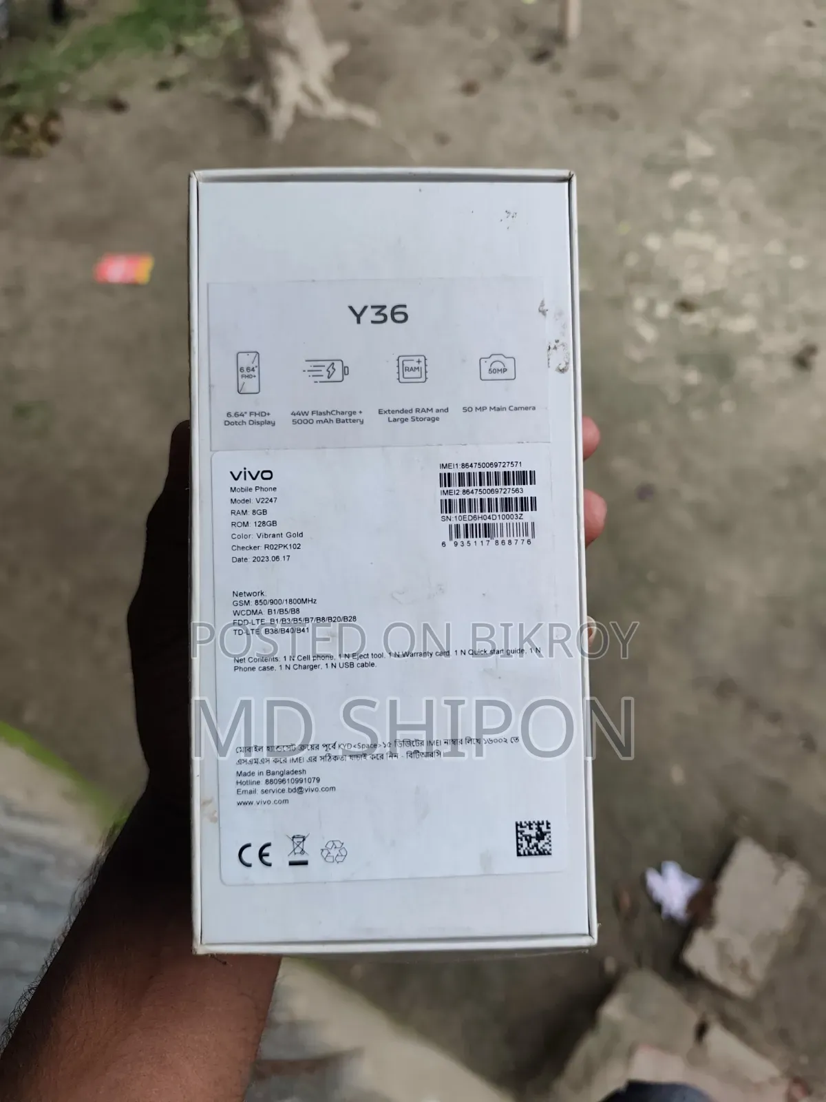 Vivo Y36 5G 256 GB Rose Gold