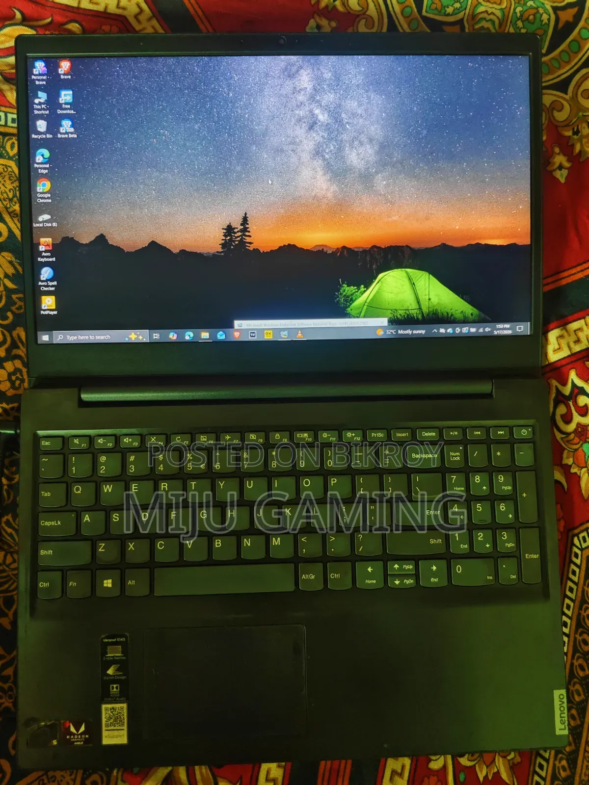 Laptop Lenovo IdeaPad S145 8GB AMD Ryzen 5 HDD 1T