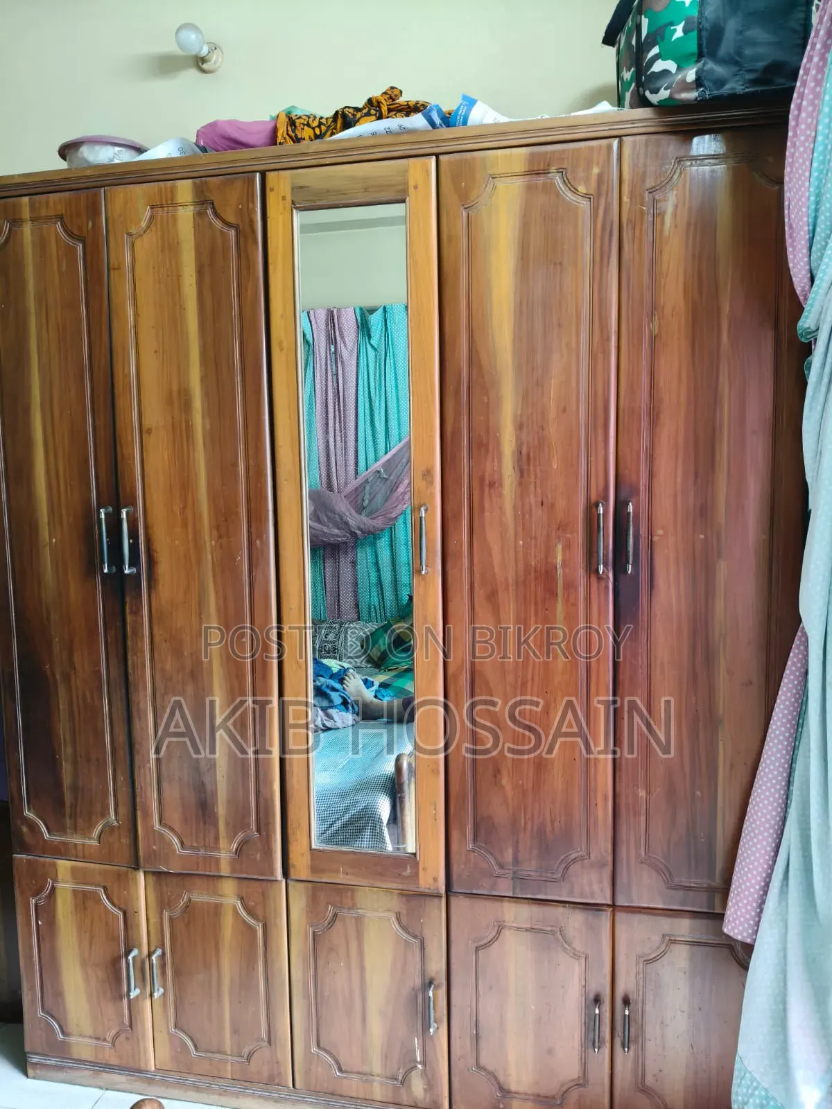 Teak and Mahogany Wood Almirah 5 Part (Wooden Almirah)