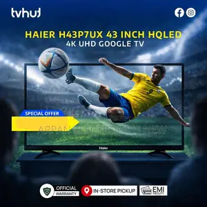 Emi Available Haier H43p7ux 43" Hqled Bezel-Less Google Tv