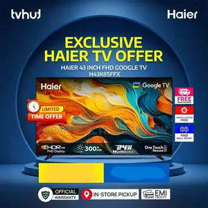 Emi Available Haier H43k800fx 43" FHD Android Smart Led Tv