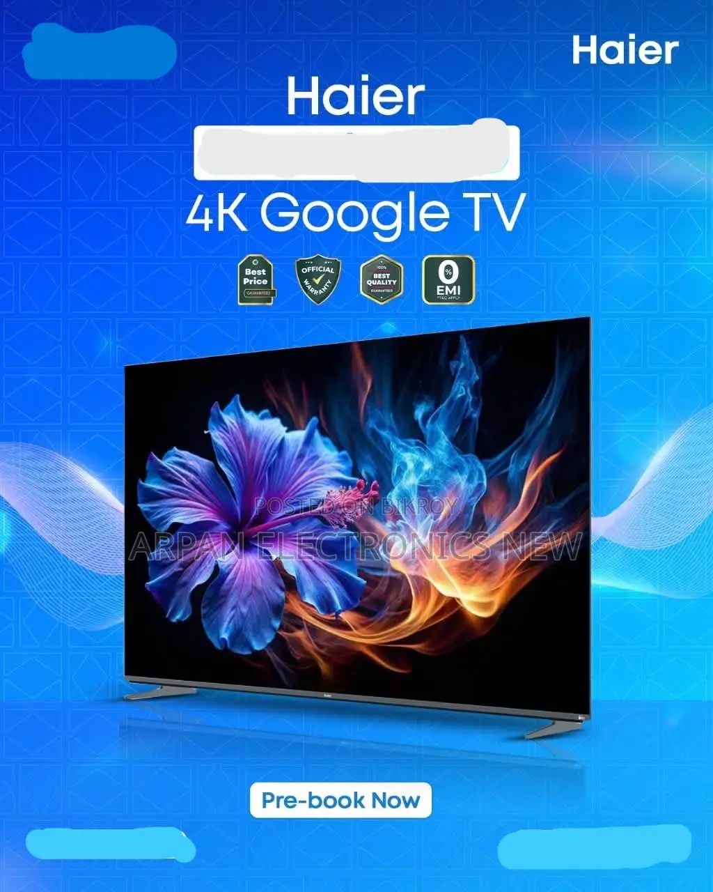 Emi Available Haier H43k800fx 43" FHD Android Smart Led Tv