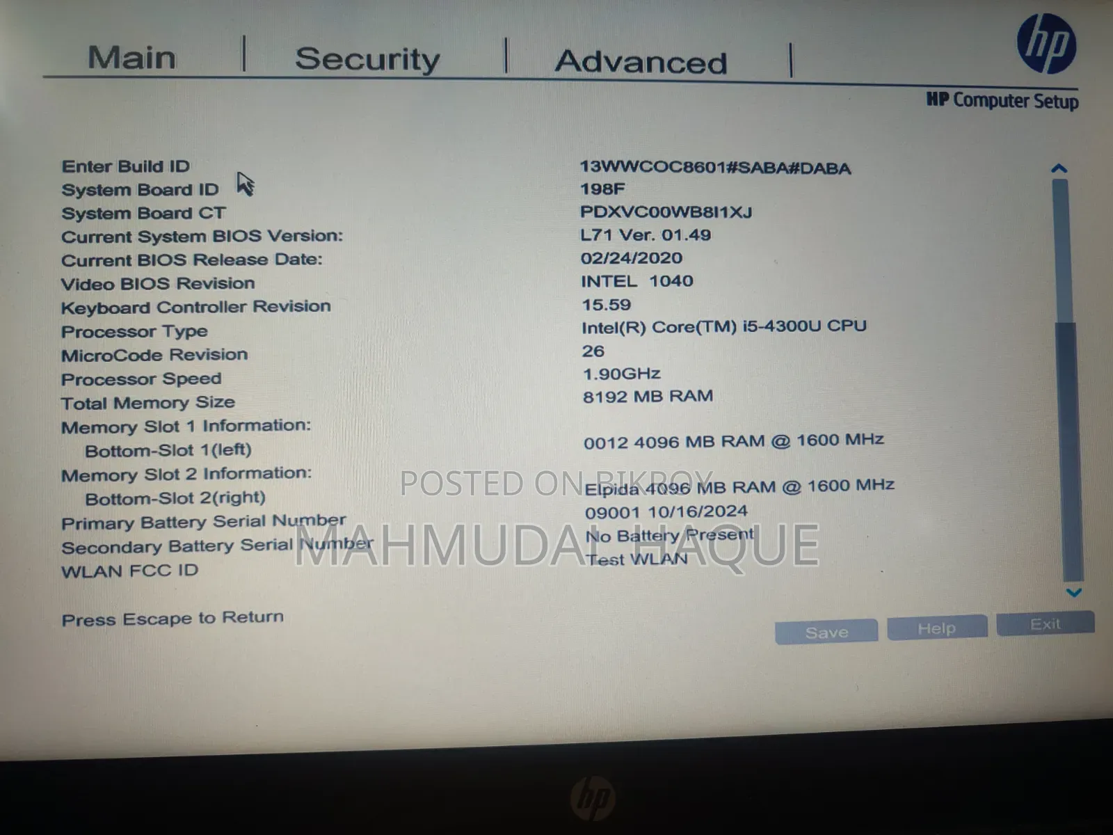 Laptop HP EliteBook 840 G1 8GB Intel Core I5 SSD 128GB