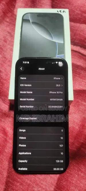 Apple iPhone 16 Pro 128 GB Black