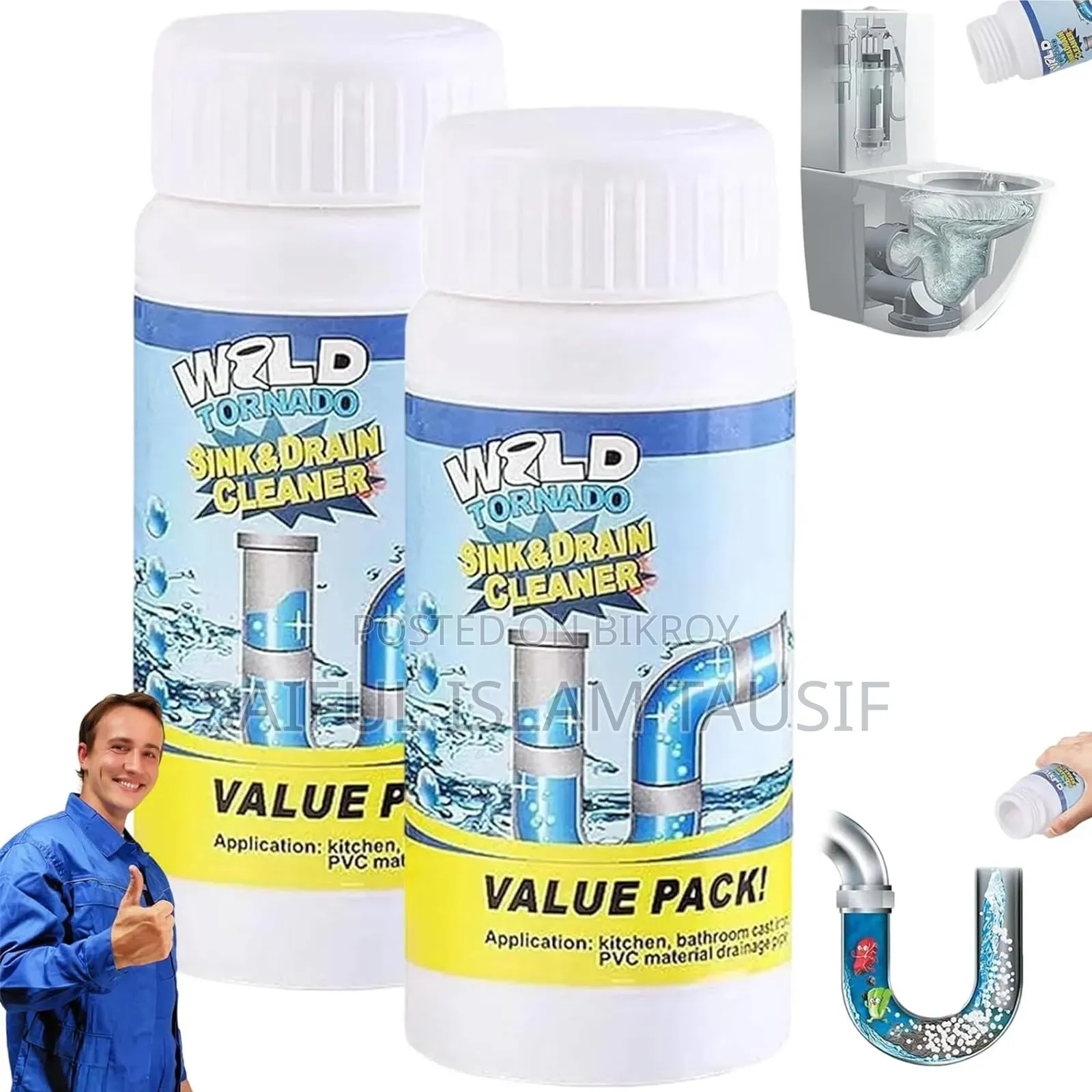Wild Tornado Sink Drain Cleaner