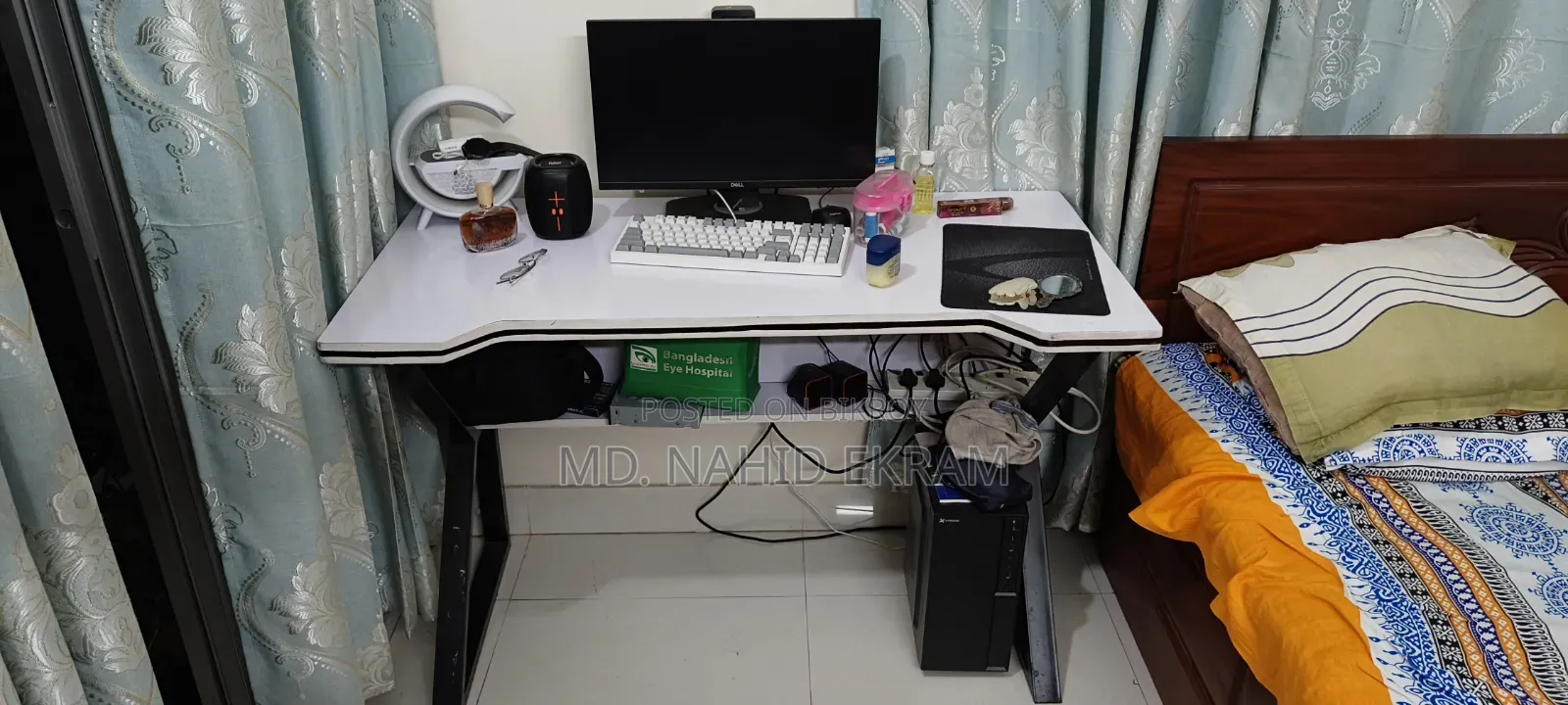 Premium White Desktop Computer Table – 48 Inches