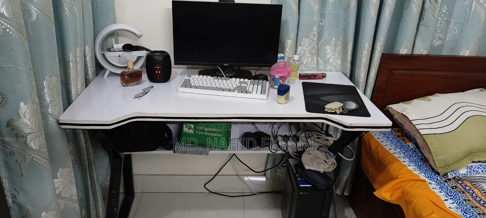 Premium White Desktop Computer Table – 48 Inches