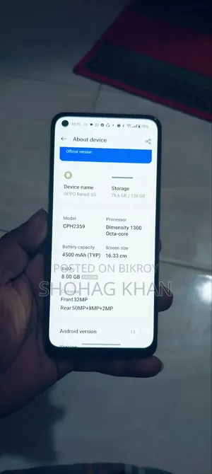 Oppo Reno 128 GB Rose Gold