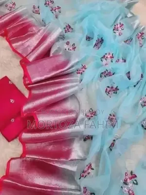 Kanchipuram Organza Jacquard Saree With Raw Silk Blouse
