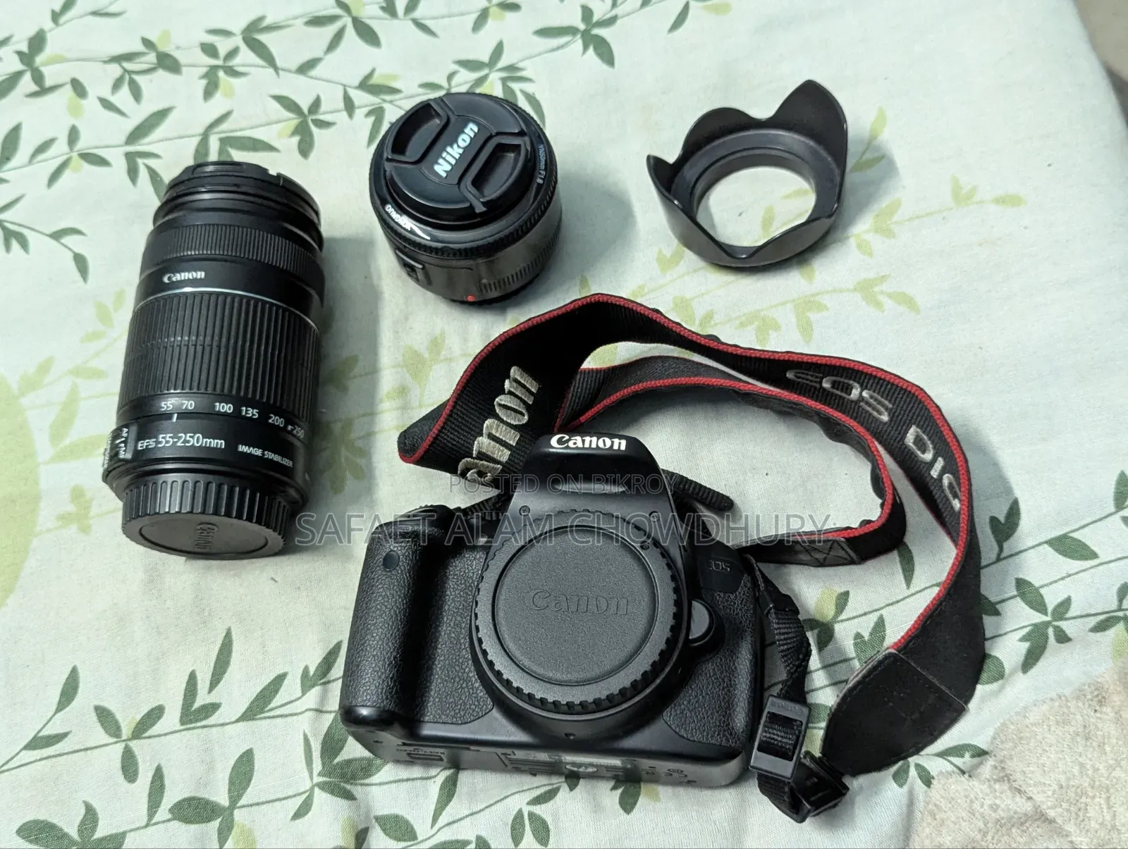 Canon 700d DSLR Camera (50mm Prime, 55-250mm Zoom Lens)