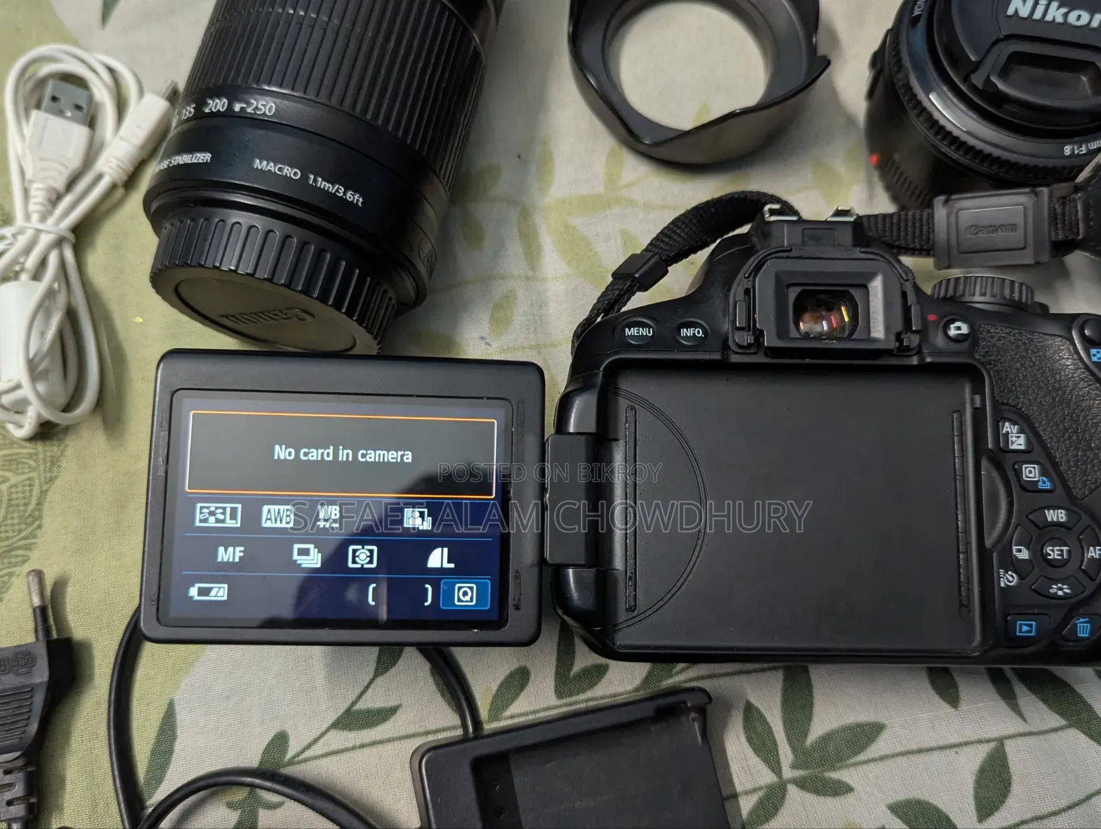 Canon 700d DSLR Camera (50mm Prime, 55-250mm Zoom Lens)