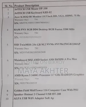 Desktop Computer Acer 8GB AMD Ryzen 5 SSD 256GB
