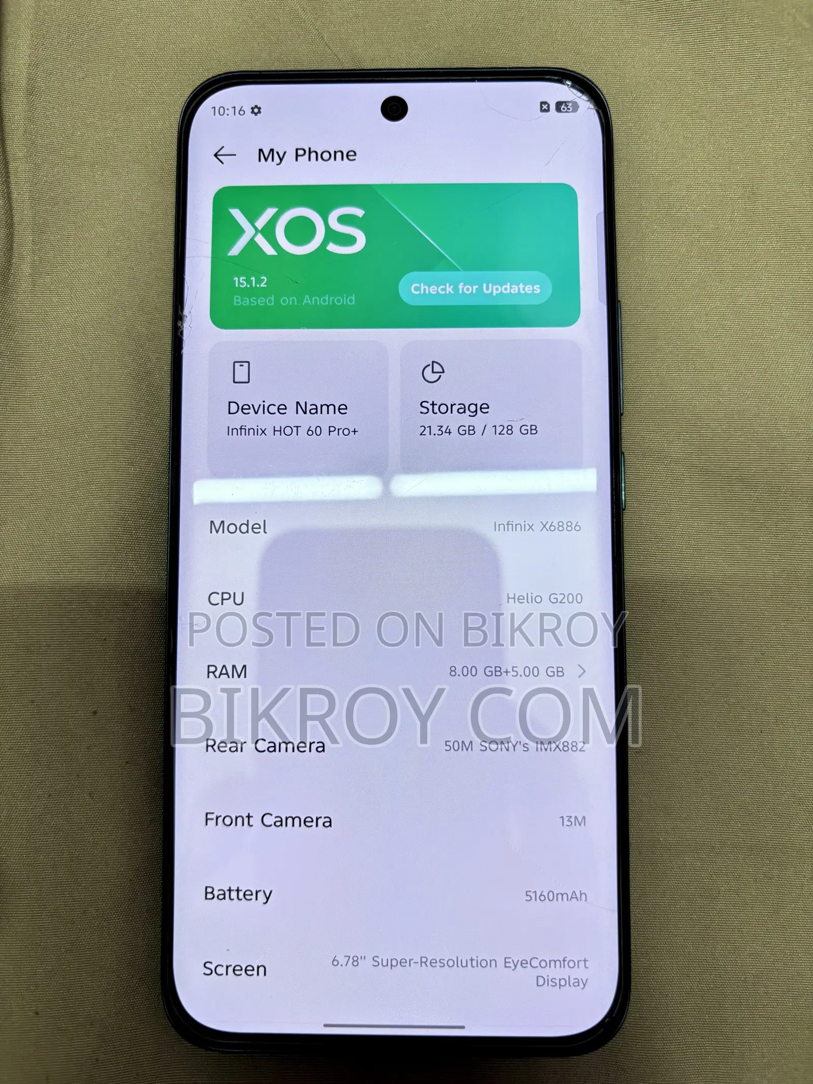 Infinix Hot 60 Pro+ 128 GB Black