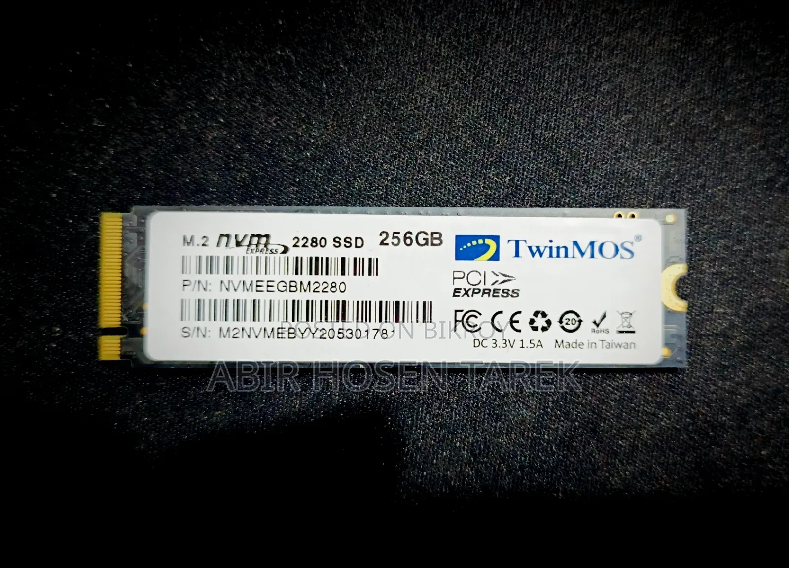 Twinmos Nvme M.2 SSD ২৫৬জিবি (Pcie ৩.০ X৪)