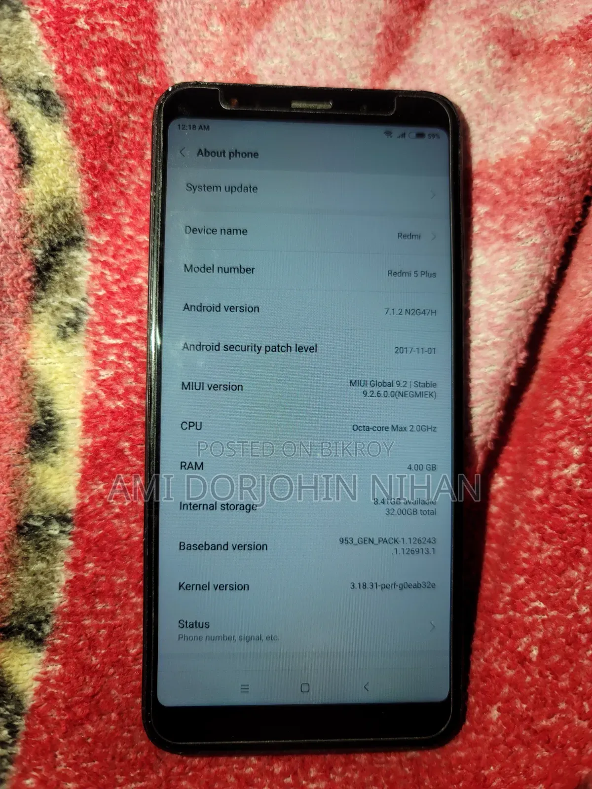 Xiaomi Redmi 5 Plus 64 GB Black
