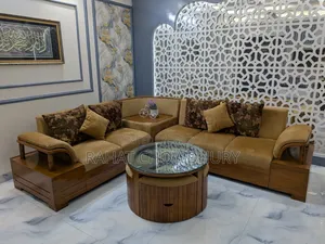 L- Shaped Sofa Set With Table