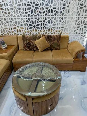 L- Shaped Sofa Set With Table