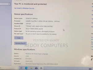 Laptop HP 250 G3 8GB Intel Core I7 HDD+SSD 500GB