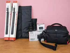 Canon 77d Body, Lens, Softbox, Light, everything new and in box condition.
