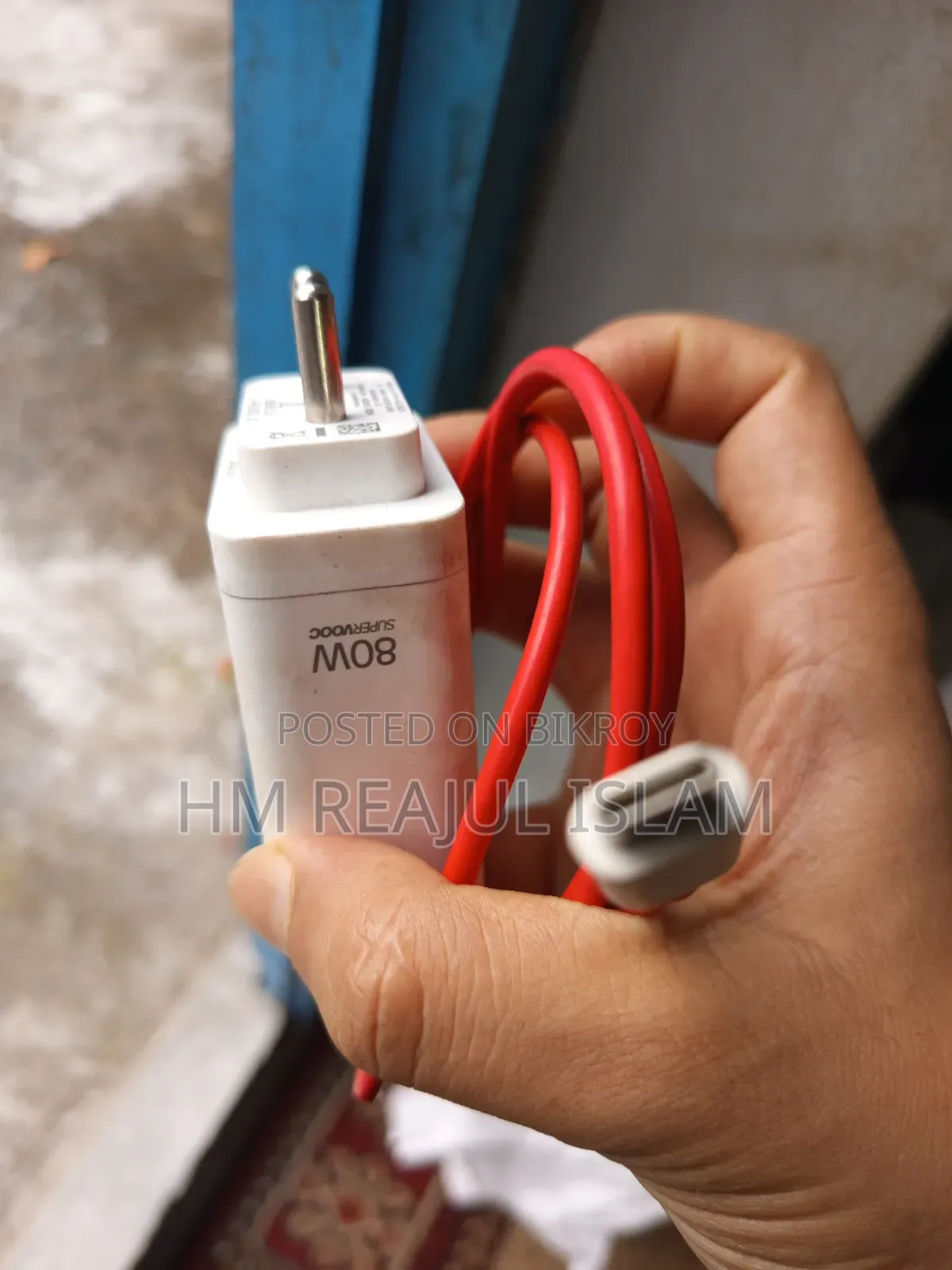 Original Oneplus 80w Supervooc Charger + Red Cable | Used Like New