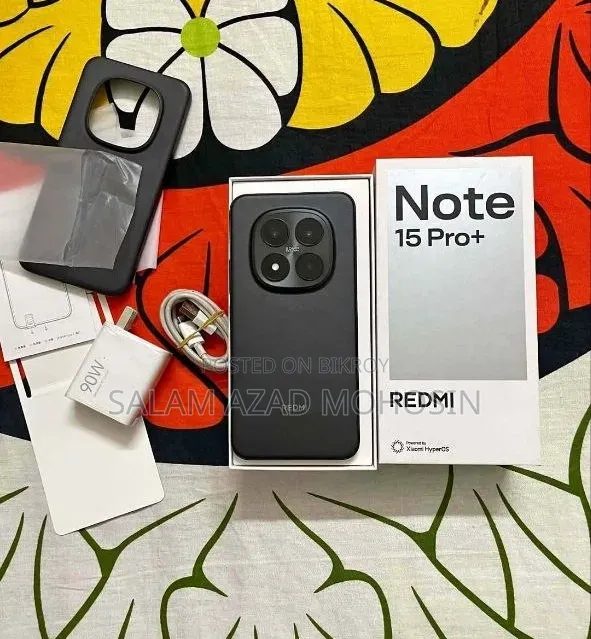 শাওমি রেডমি নোট ১৫ প্রো+ ২৫৬ জিবি ব্ল্যাক