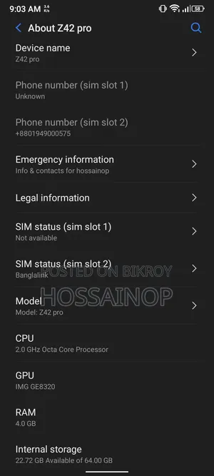 Symphony Z42 Pro 64 GB