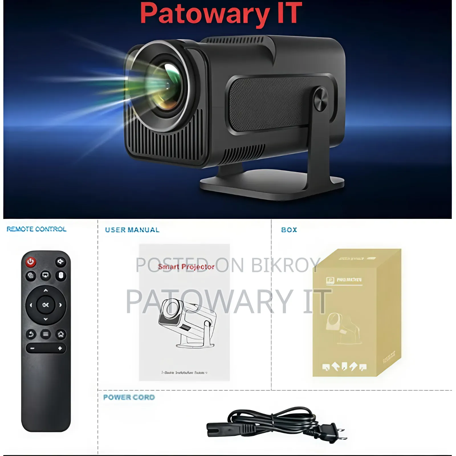 Hy320 Mini Android Smart Projector (Wifi 6 + Bluetooth 5.0)