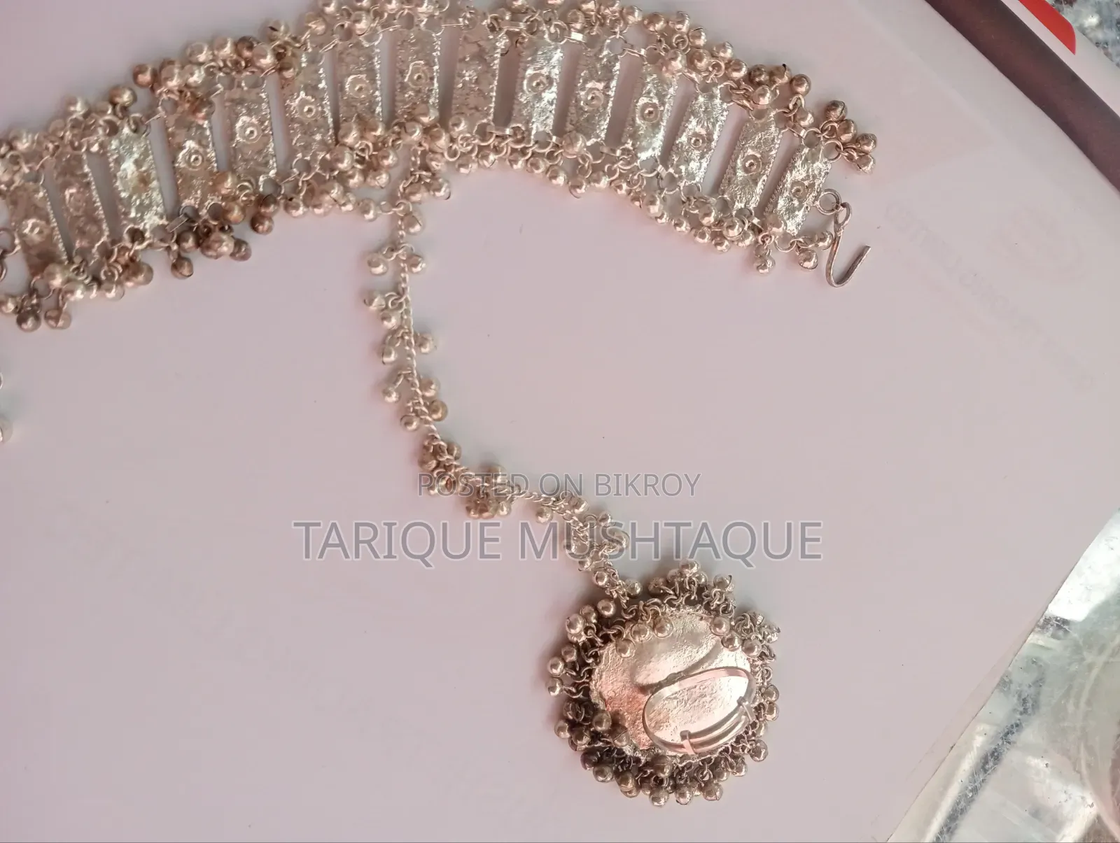 Silver Chain Bracelet With Ring