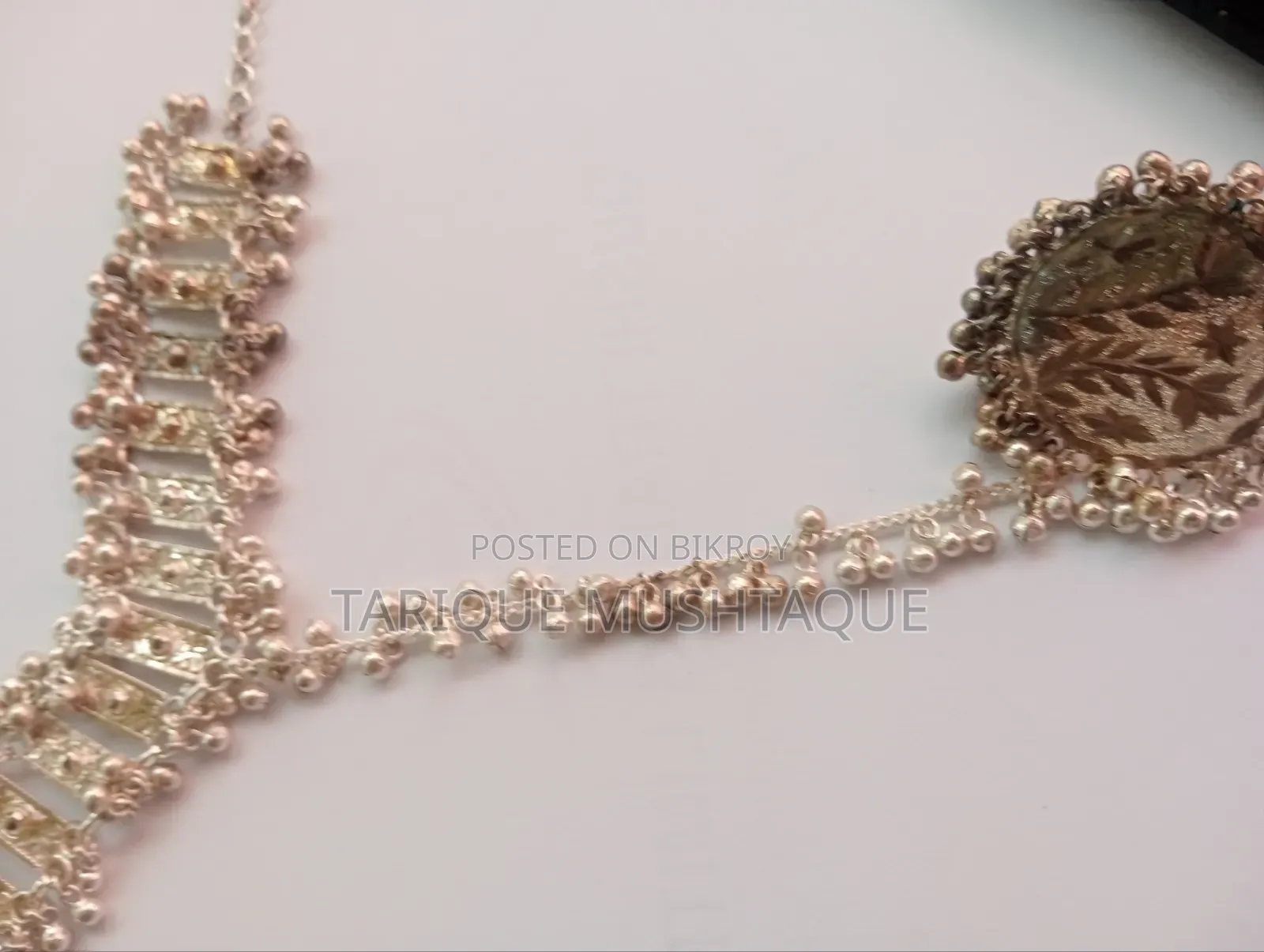 Silver Chain Bracelet With Ring