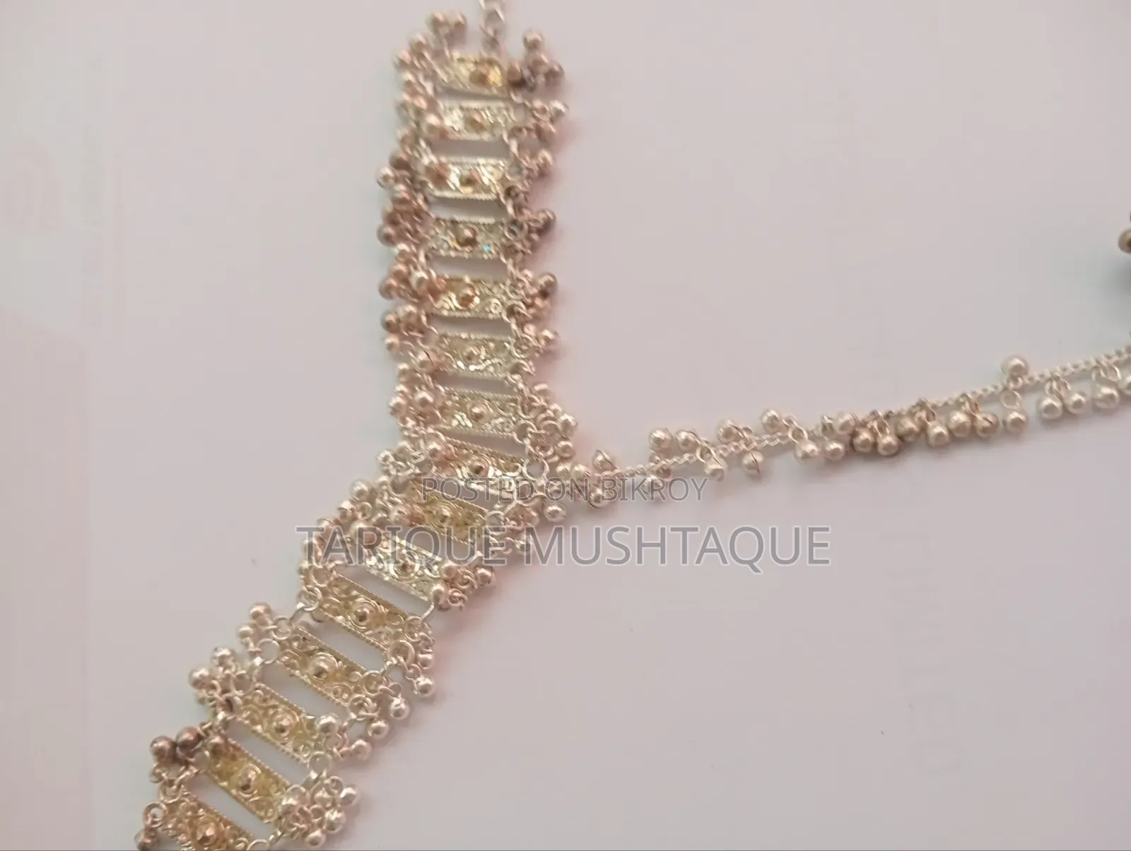 Silver Chain Bracelet With Ring
