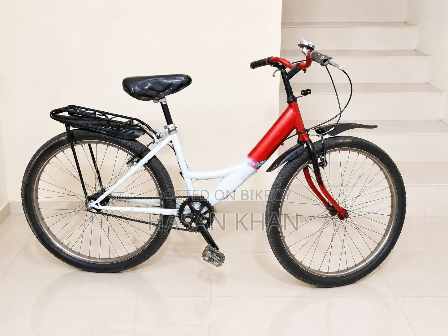 Fresh Condition City Bicycle | Red White Cycle | Ready to Ride