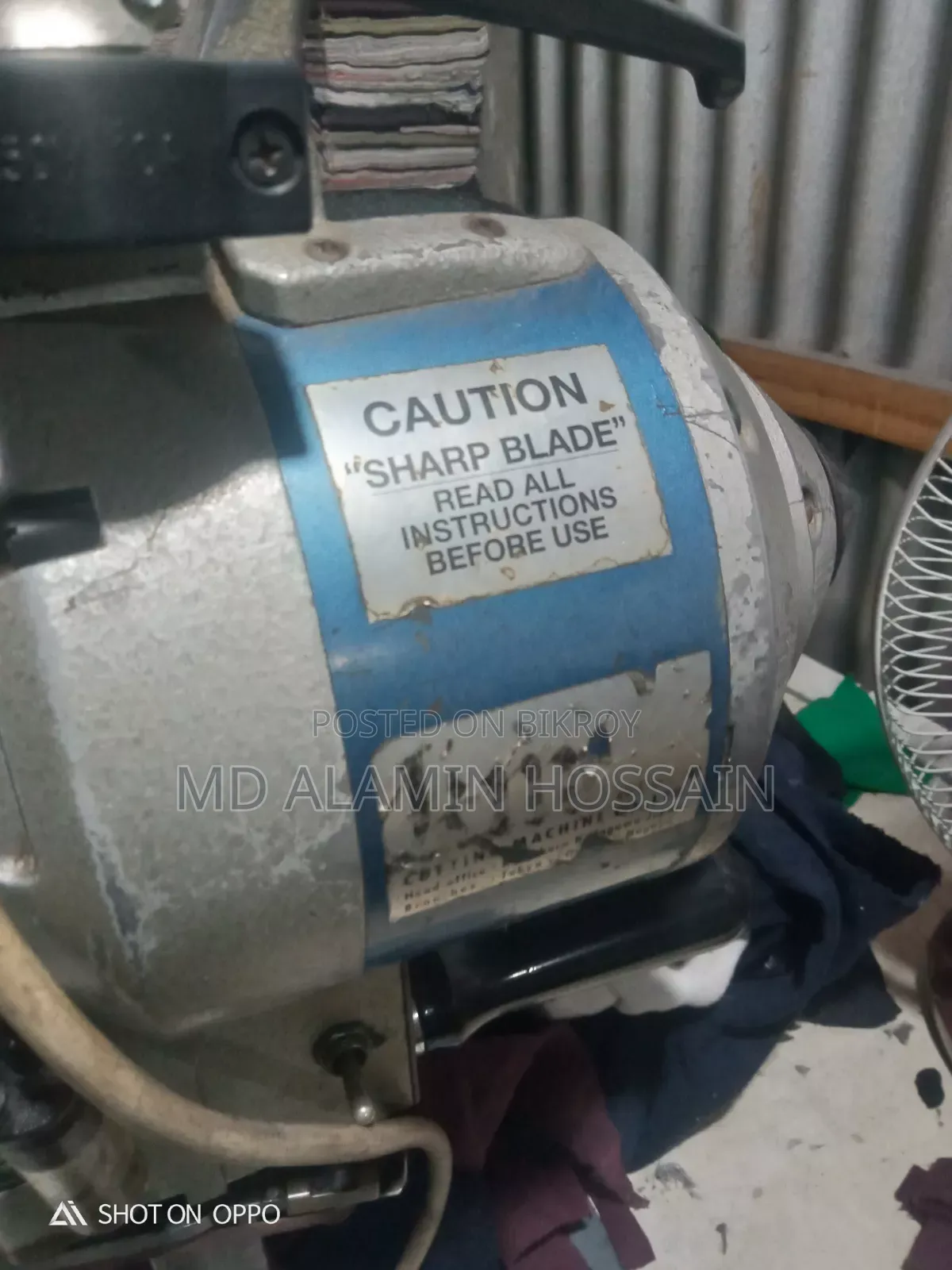 Cutting machine running, take it if anyone needs it