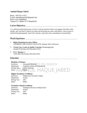 Sales Telemarketing CV