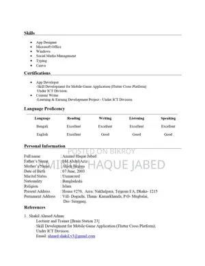 Sales Telemarketing CV
