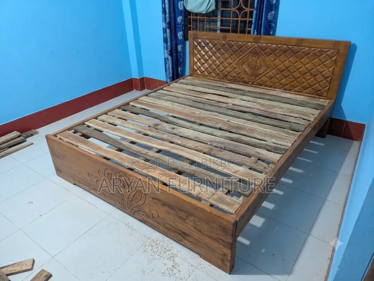 New Solid Wood Double Bed Free Delivery No Advance Fix Price