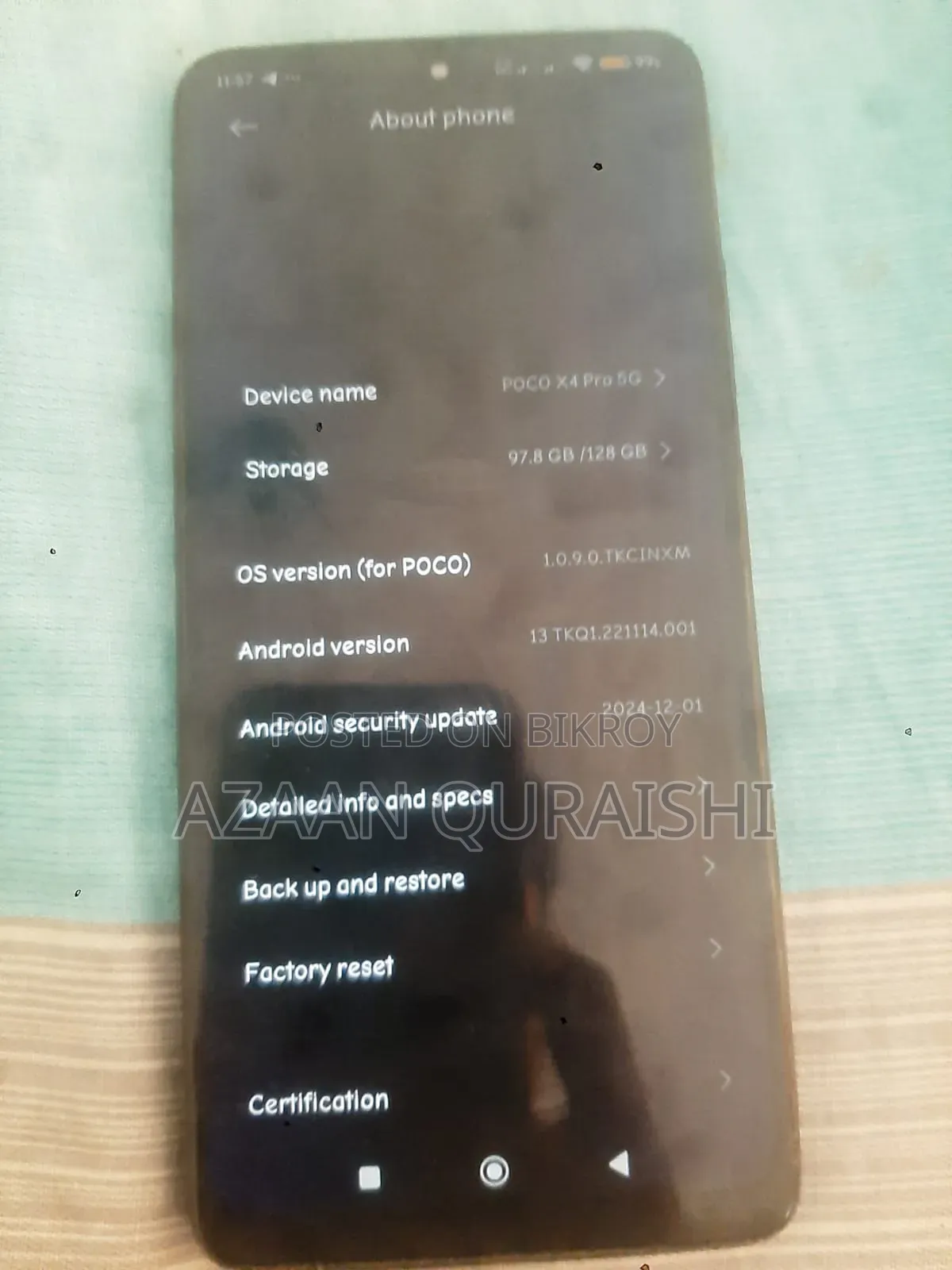 Xiaomi Poco X4 Pro 5G 128 GB Black