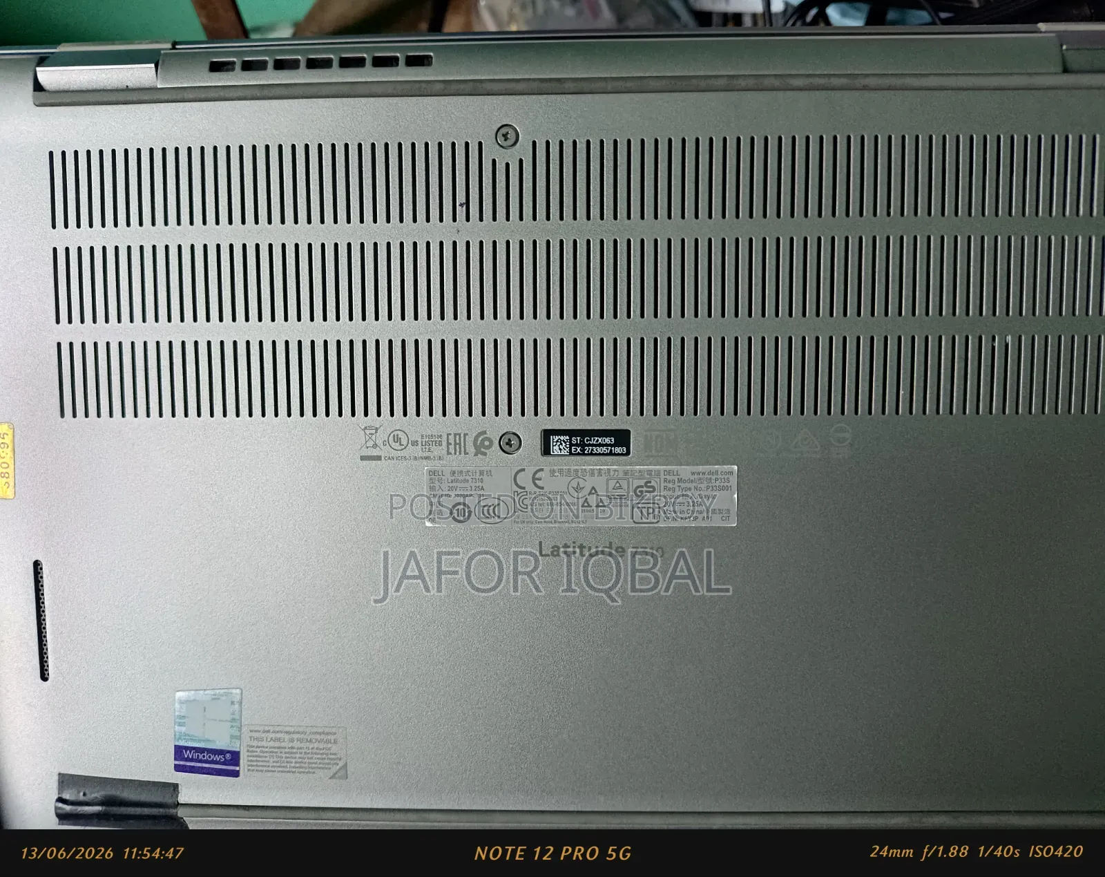 Laptop Dell Latitude 7310 16GB Intel Core i5 SSD 512GB
