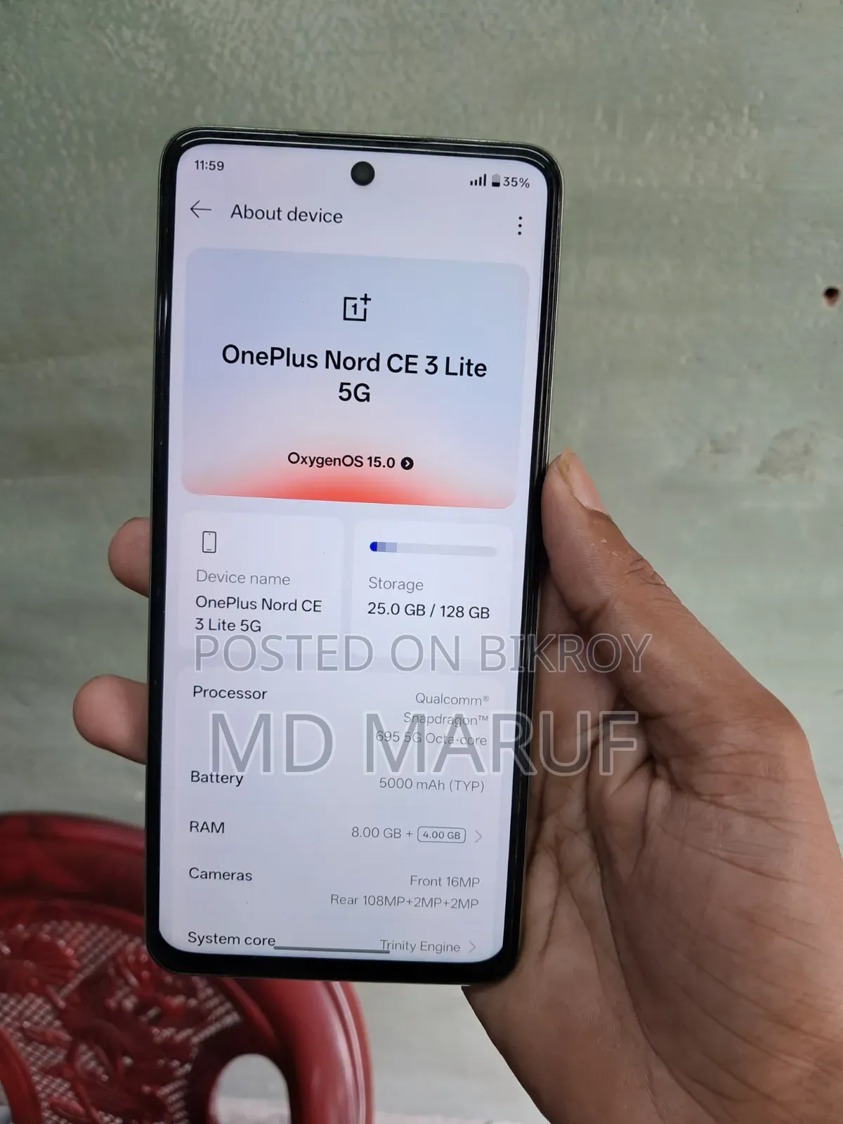 OnePlus Nord CE 3 Lite 5G 128 GB Gray