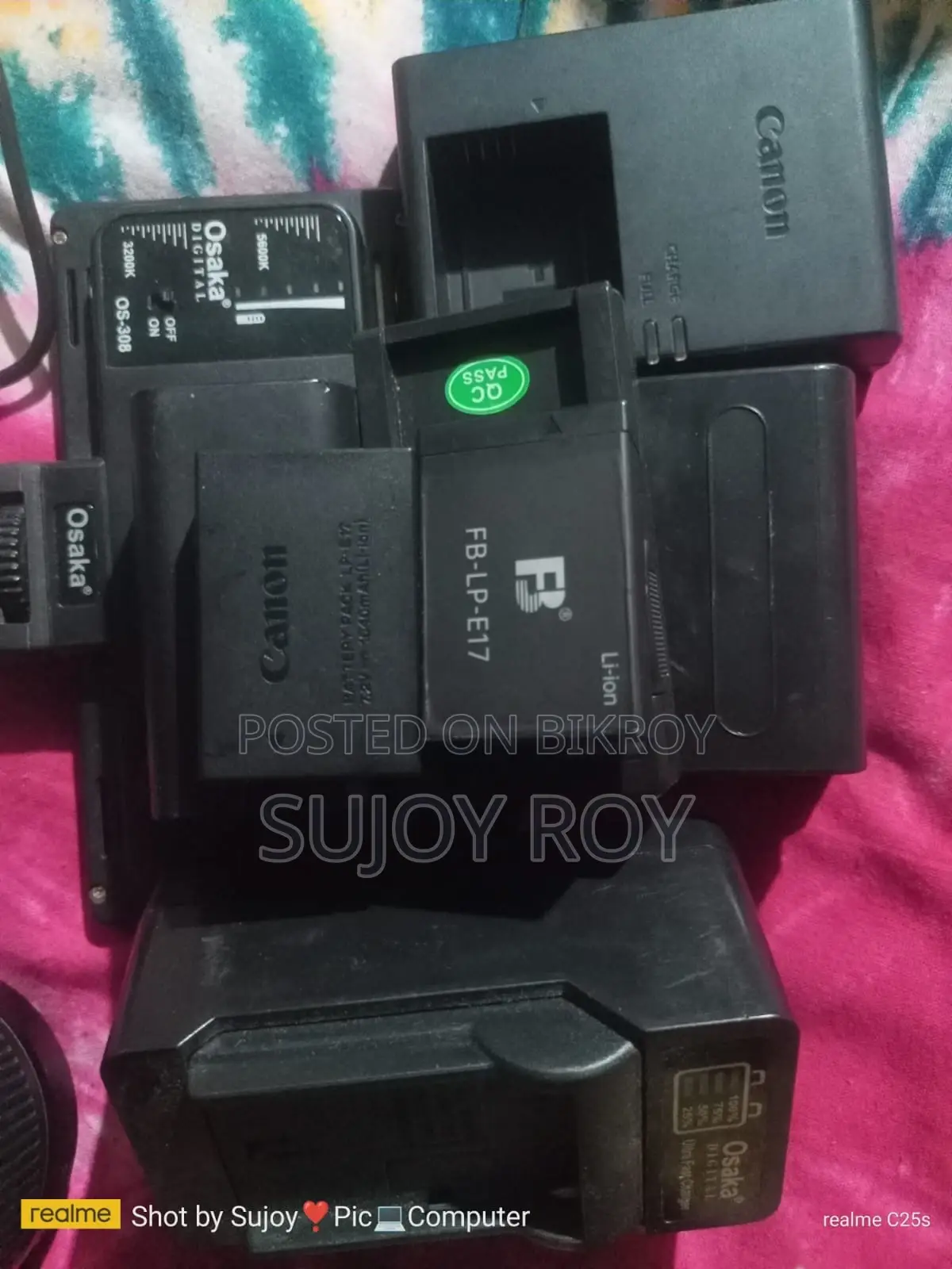 Canon 200d Ii With 50mm Prime Lens, 18-55 Kit Lens, Bag, Led Light