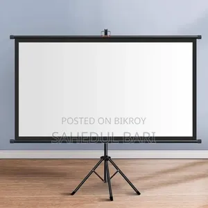 HD Premium Wrinkle-free Adjustable Tripod Screen for Projector