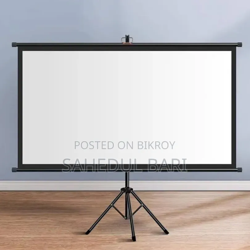 HD Premium Wrinkle-free Adjustable Tripod Screen for Projector