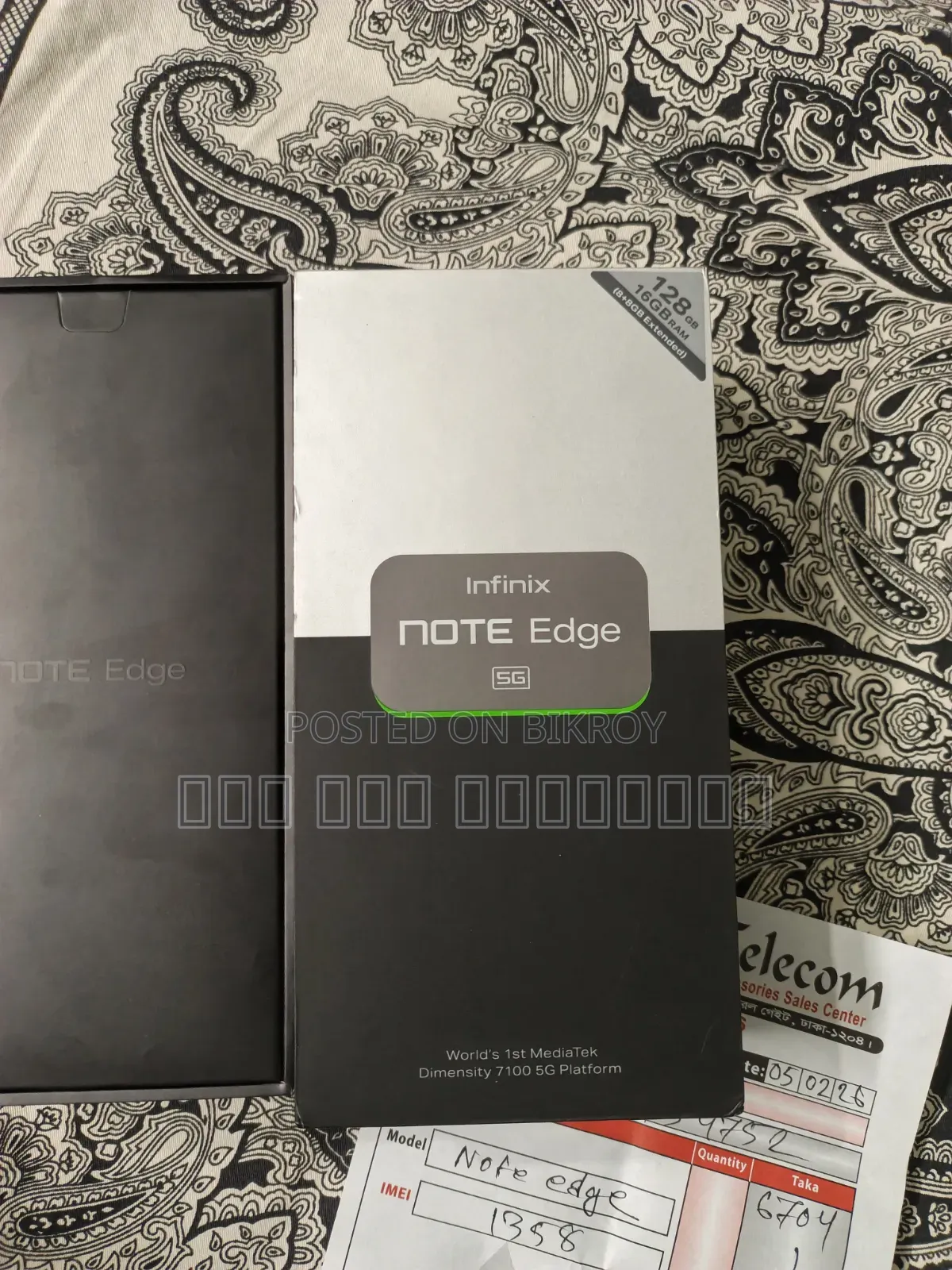 New Infinix Note Edge 128 GB Black