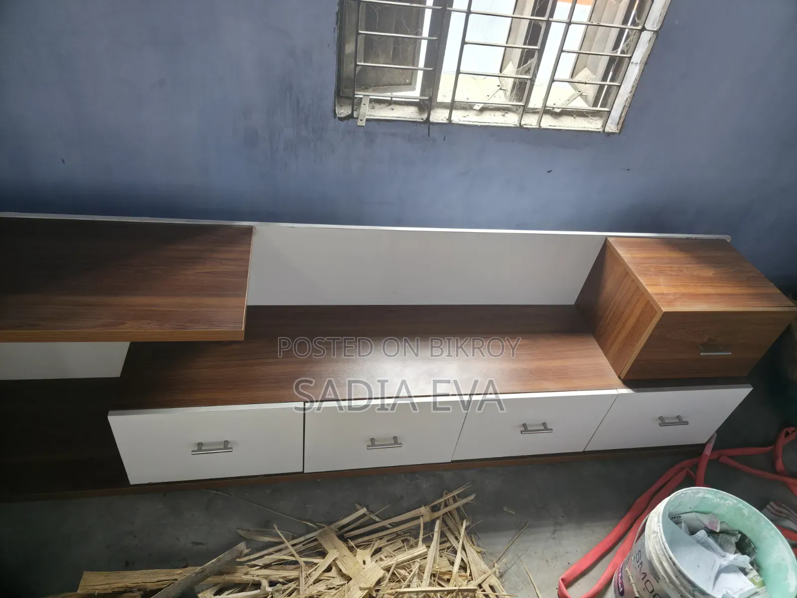 TV cabinet for sale. Length 96 inches and width 25 inches.