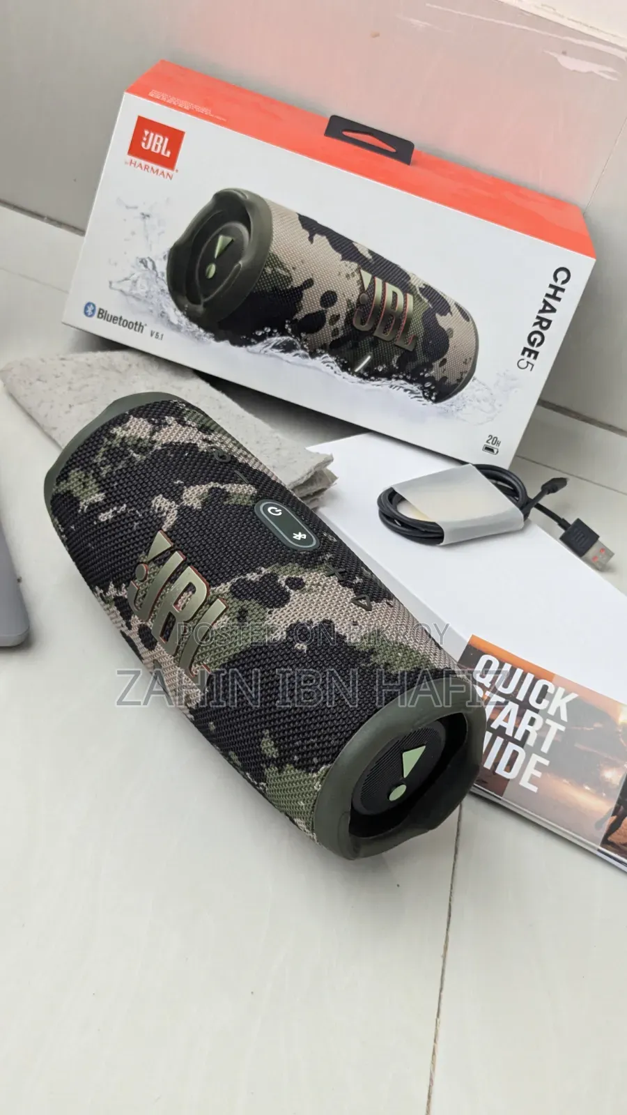 JBL Charge 5 Portable Bluetooth Speaker For Sale